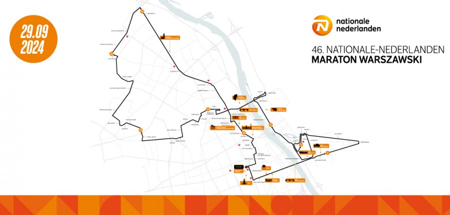 Trasa 46. Nationale-Nederlanden Maratonu Warszawskiego