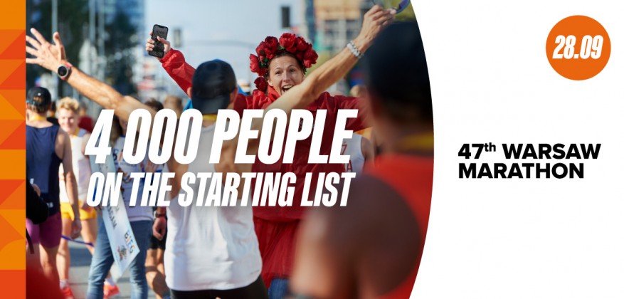 4 000 runners registered for the 47th warsaw marathon